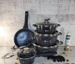 Набор посуды высшего качества с гранитным антипригарным покрытием Higher Kitchen HK-305 из 14 предметов