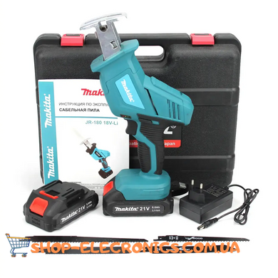 Мощная пила сабельная Makita JR-180 (21V, 5.0Ah)