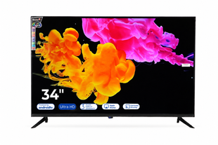 Телевізор 34 дюйма Samsung Smart TV UltraHD Wi-FI + Кріплення для ТБ