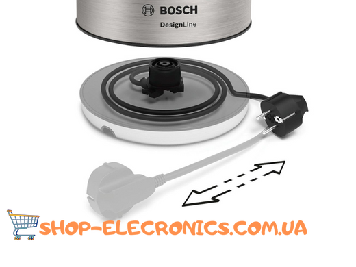 Чайник електричний 1.7 л зі знімним фільтром від накипу Bosch TWK4P440
