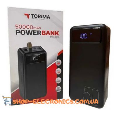 Power Bank TORIMA TRM-1050 50000 mAh Повербанк з ліхтариком