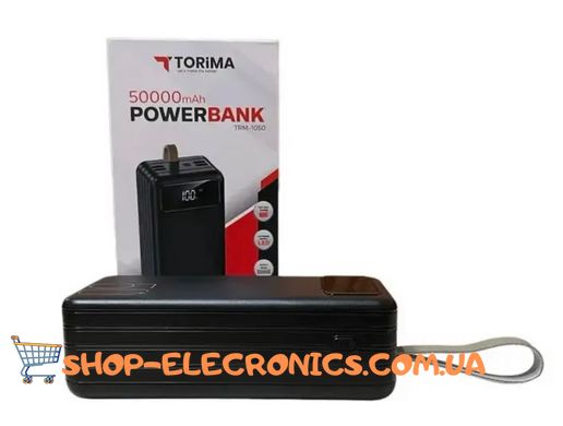 Power Bank TORIMA TRM-1050 50000 mAh Повербанк з ліхтариком