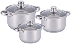 Набор посуды кастрюль из 6 предметов Benson BN 205 (006626)