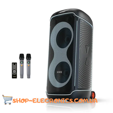 Bluetooth-колонка ZXX-8820 60Вт 2x8" с 2 микрофонами и пультом