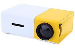 Портативний мультимедійний проектор Led Projector YG300 з динаміком White/Yellow.