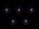 Гирлянда Штора 500LED 5 фейерверков (медная проволока, теплая белая) 3,0мХ0,3м