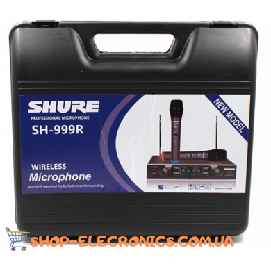 Радіосистема Shure SH-999R, база, 2 мікрофона + Кейс