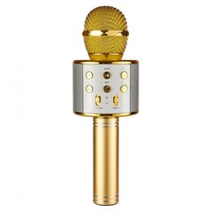 Безпровідний мікрофон караоке Wster WS-858 Золотистий (8-WS-858)