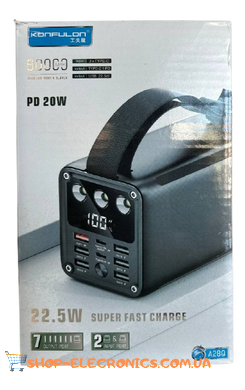Power Bank Konfulon A28Q 60000mAh 22.5W Black Повербанк Мощный павербанк для роутера и планшета