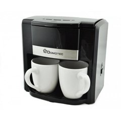 Крапельна кавоварка DOMOTEC MS-0708 c керамічними чашками чорна (45111)