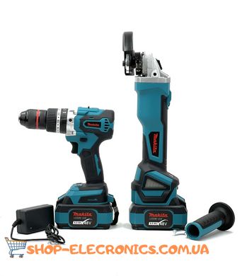 Аккумуляторный набор Makita 2в1 бесщеточный 48 V, 6Ah Ударный шуруповерт DTW488+Болгарка DGA506ZPRO