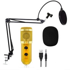 Студійний мікрофон Music D. J. M800U зі стійкою і вітрозахистом Gold