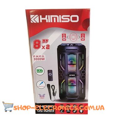 Мощная портативная колонка Bluetooth 3000W с микрофоном KIMISO A283 BT