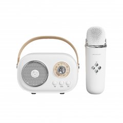 Портативна колонка з мікрофоном Platinum C-20 BT/TF/USB/FM з вологозахистом 5 Вт, біла