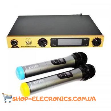 Бездротова радіосистема на два мікрофони AKG KM-388 Бездротовий мікрофон караоке