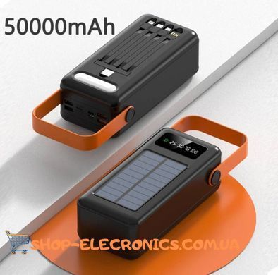 Повербанк Power Bank ACL PW-19 50000 mAh с фонариком и солнечной панелью