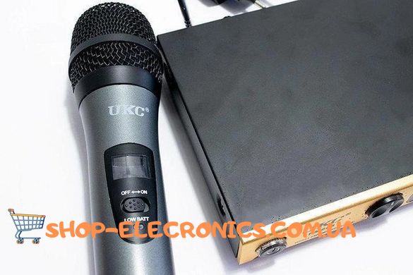Мікрофон бездротовий DM UKC-KM688 радіомікрофон для караоке Бездротова радіосистема на два мікрофони