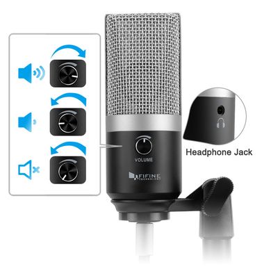 Студійний конденсаторний мікрофон FIFINE K670 для запису на Mac і Windows