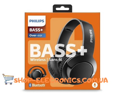 Наушники Philips Bluetooth 4.1 гарнитура с микрофоном SHB3075BK/00 Black (Черные)