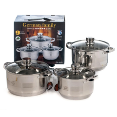 Набор кастрюль для кухни German Family GF-2053 (6 предметов)
