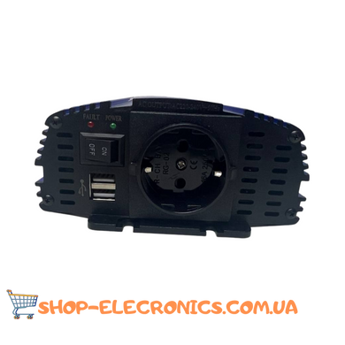 Інвертор 12V 220V MS-300W для ноутбуків, відеокамер, телефонів, перетворювач напруги TommaTech Модифікований синусоїд