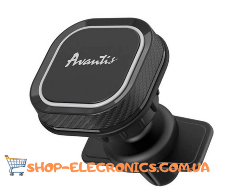 Автодержатель магнитный для телефона Android/Apple Black (на дефлектор) Avantis Black 520