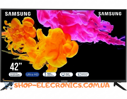 Телевізор 4K Samsung 42" Bluetooth Ultra HD + Кріплення для ТБ