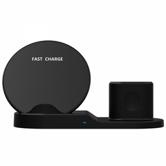 Док станція Wireless fast charger 3in1 годинник телефон навушники