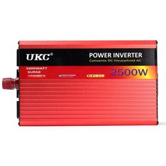 Перетворювач авто інвертор UKC 24V-220V AR 2500W c функції плавного пуску + USB