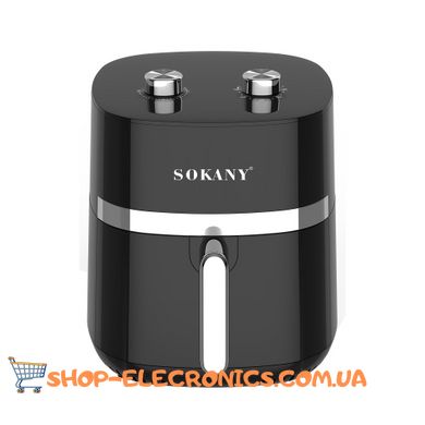 Аерогриль-фритюрниця SOKANY SK-10024 на 6,5 л з терморегулятором, чорний