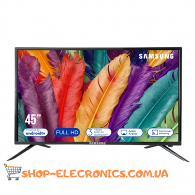 Телевизор Samsung 45" LED Smart TV с Android 13.0 + Крепление для ТВ