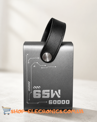 Потужний повербанк KONFULON A69Q 60000mAh 65W PD USB Type-C з ліхтарем і сонячною зарядкою