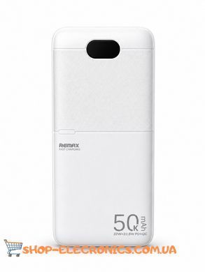 Повербанк Remax RPP-117 50000 мАг 27Вт USB-C QC/PD 22.5W 5A Білий