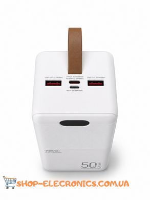 Повербанк Remax RPP-117 50000 мАг 27Вт USB-C QC/PD 22.5W 5A Білий