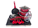Кухонный набор посуды на 12 предметов (красный) с многослойным дном Higher Kitchen 305